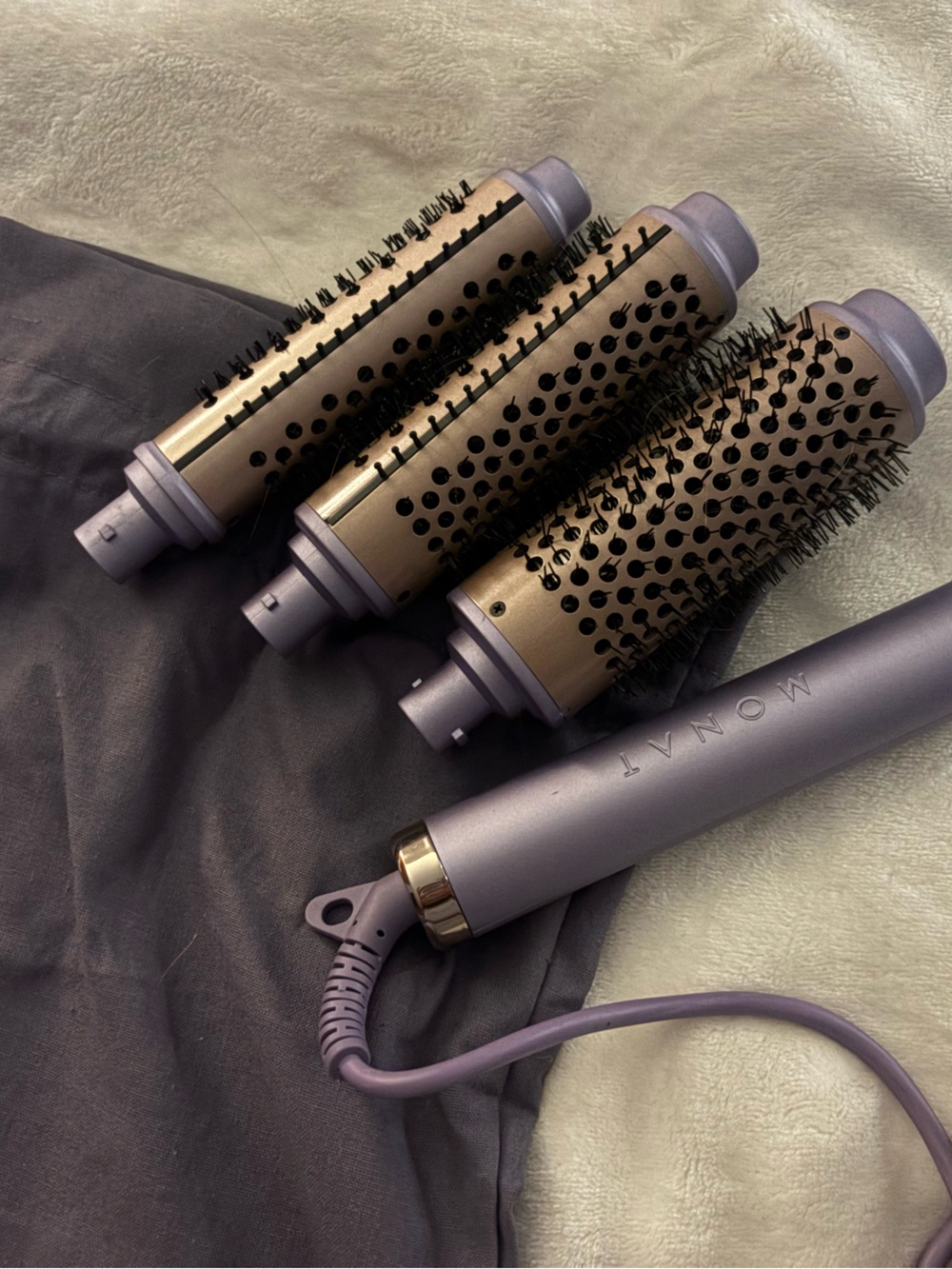 Monat Blowout Purple Hot Air Styling Brush Set